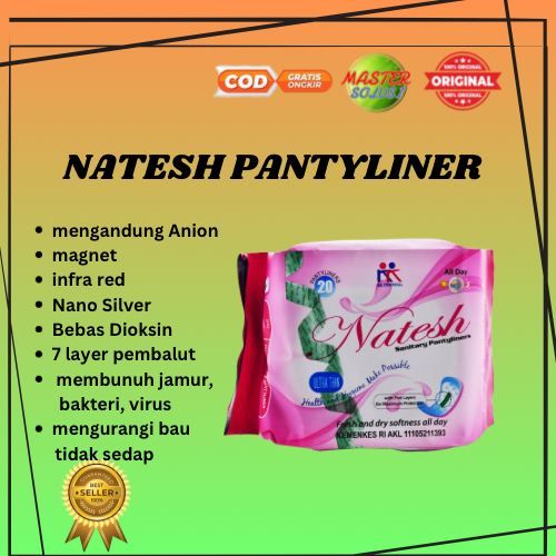Natesh Pantyliner Natesh Pembalut Herbal Pembalut Wanita Bebas Dioksin Original KK Indonesia