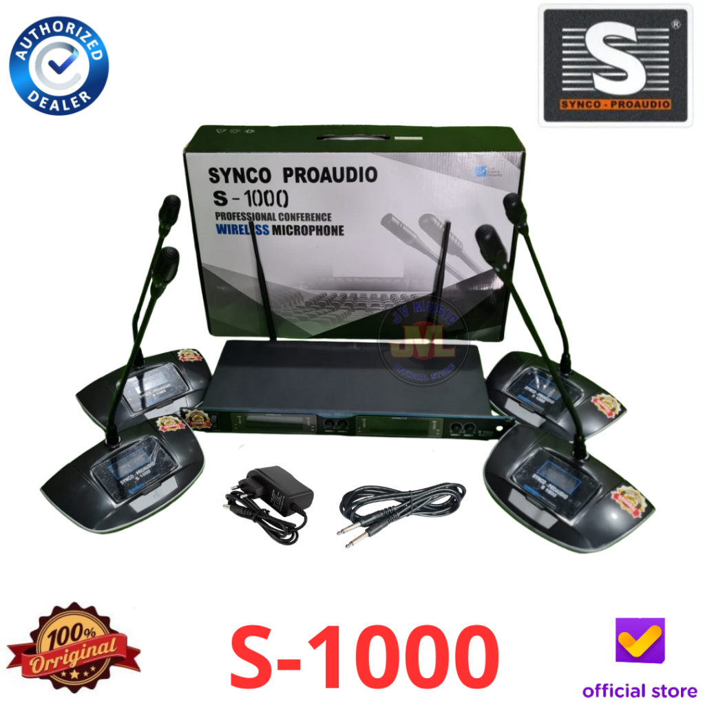 Synco Proaudio S1000 4-Channel Microphone Conference Original Synco S-1000 Mic Podium Meja