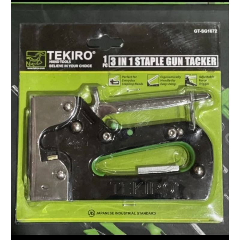

Tekiro Staple gun 3 in 1Merk tekiroUkuran 6 - 14mmKode produk GT-SG1672