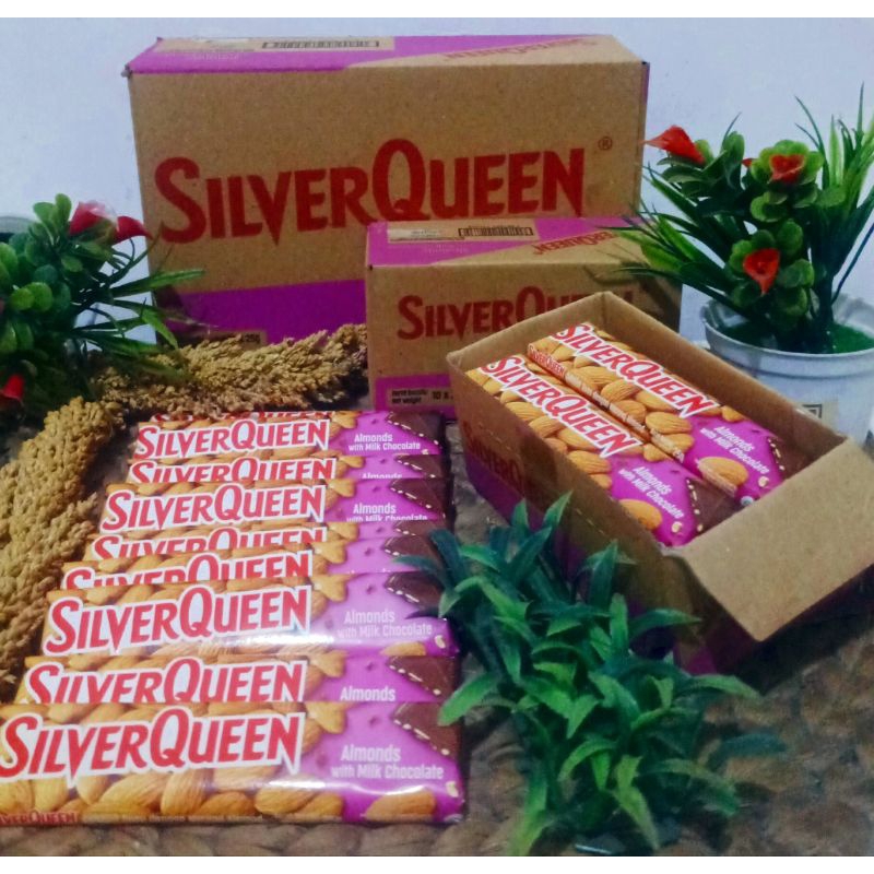 

(BELI 5 BOX GRATIS 1 BOX) Silverqueen 25gr Almond x 10 Pcs NI