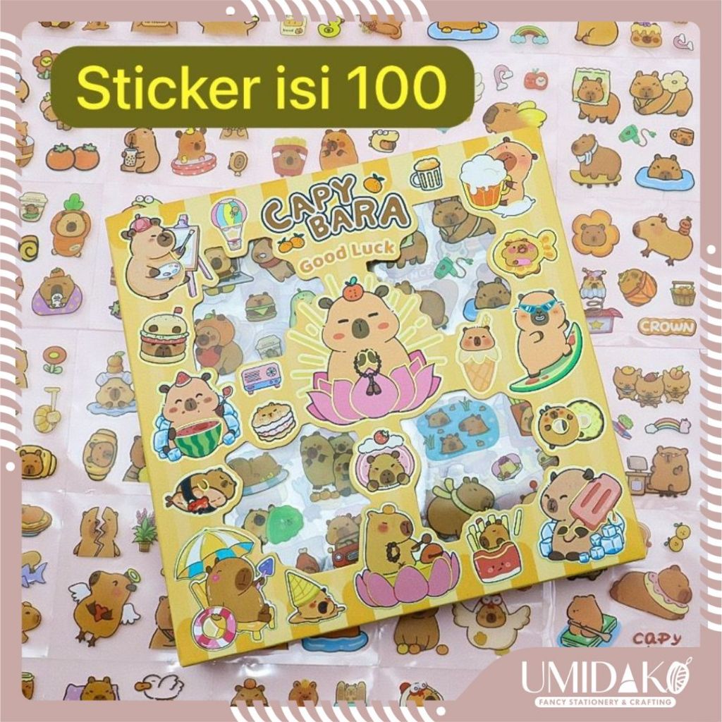 

[UMIDAKO] STICKER CAPYBARA BOX 100 STIKCER