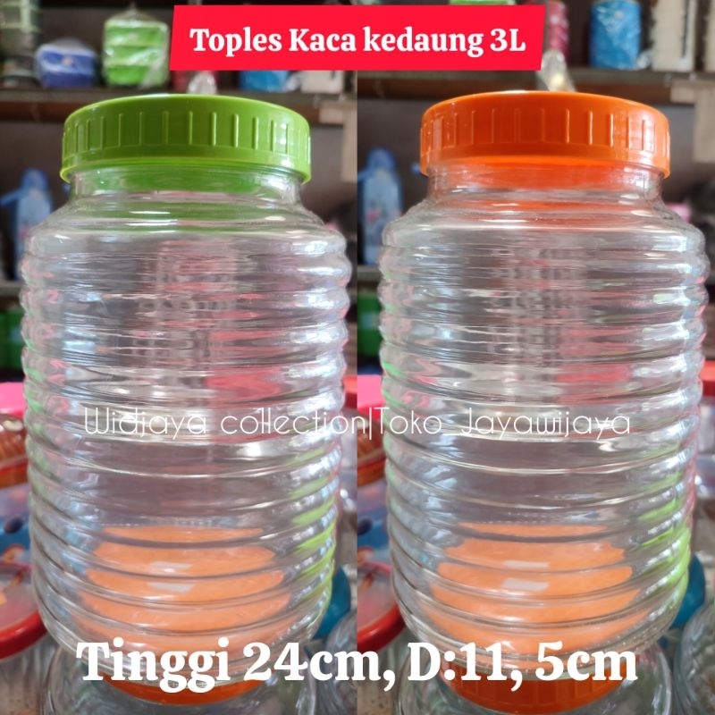 Toples kaca 3 liter/Toples es/Toples 3L