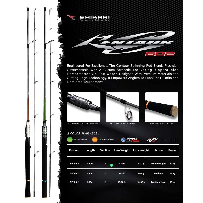 JORAN SHIKARI CENTAUR SPINING 180CM 10-20LBS