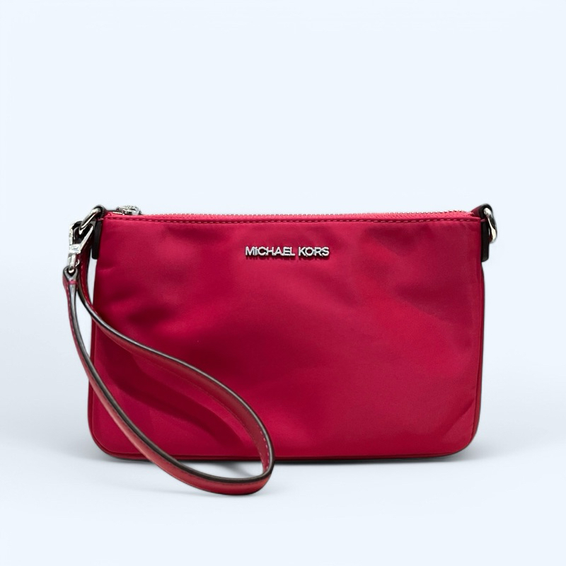 MK jet set travel small nylon wristlet nwot FUSHIA