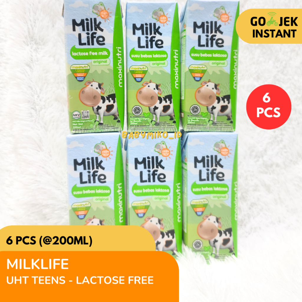 

[Harga Agen] Susu Milk life Lactose Free / Susu UHT MilkLife Bebas Laktosa 1 Pack isi 6 pcs @200ml