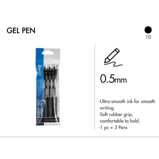 

BALLPOINT GEL PEN BANTEX BG1011 HITAM