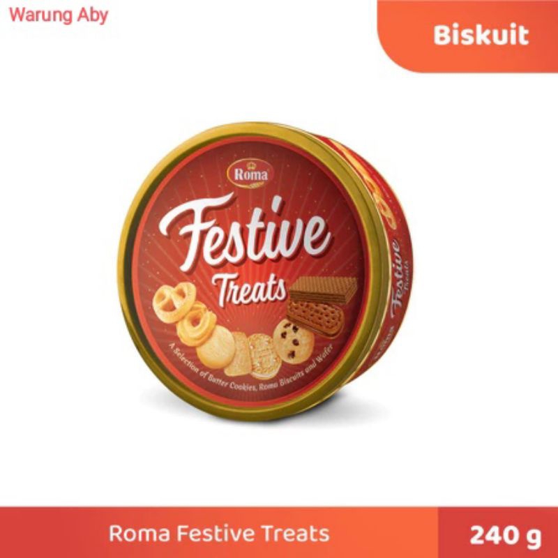 

Roma Festive Treats 240 gr - Biskuit Kaleng