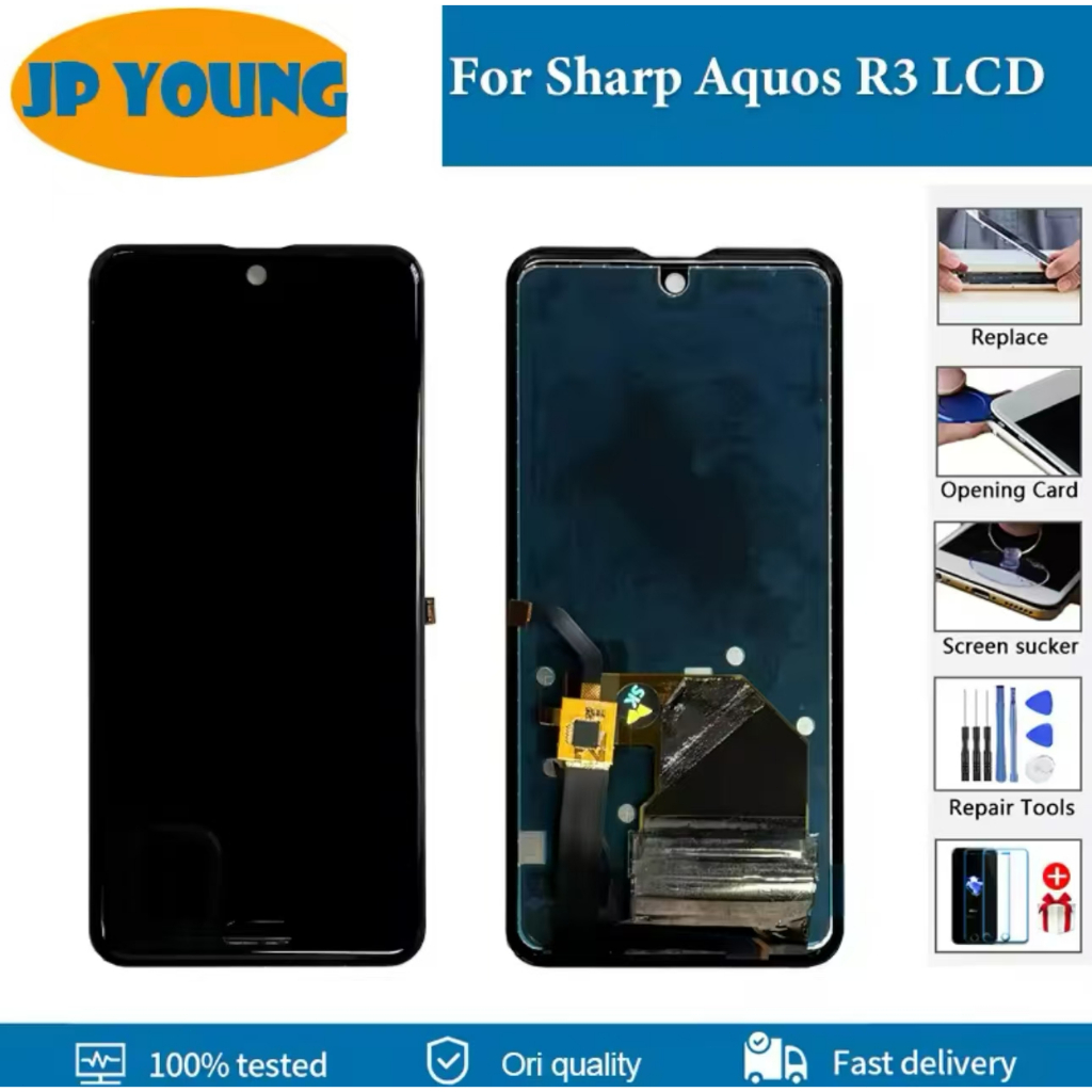 Original 6.2" LCD Touch Screen Digitizer Assembly with Fingerprint for Sharp Aquos R3 SH-04L/SHV44/S