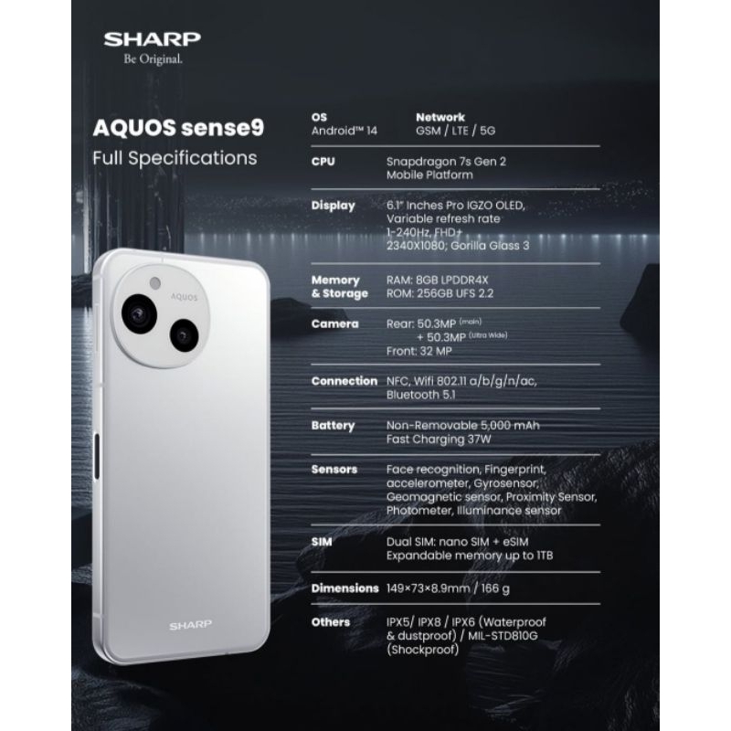 smartphone sharp aquos sense 9