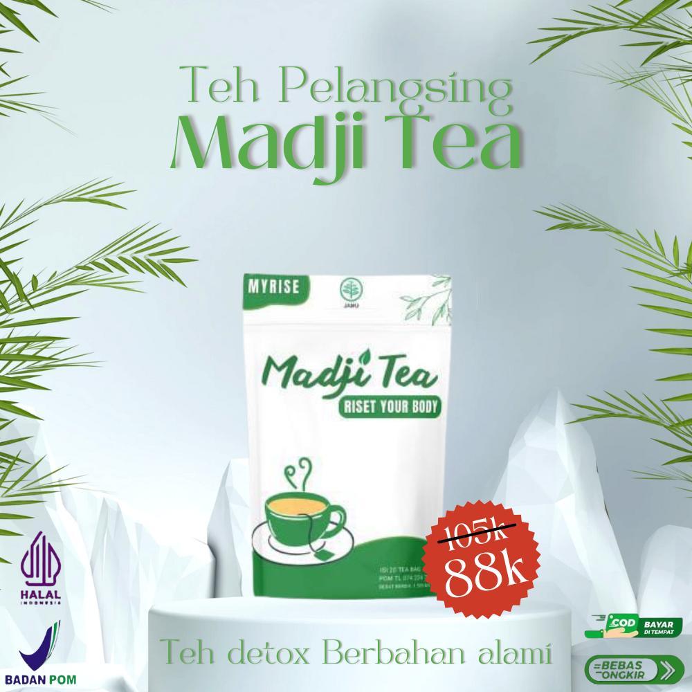 

Myrise Madji Tea Minuman Teh Pelangsing Berbahan Alami Ampuh Menurunkan Berat Badan 5-10kg Halal