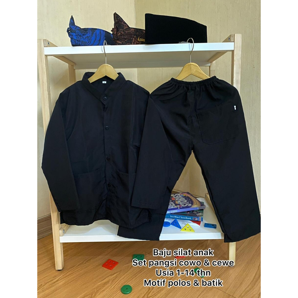 Set Pangsi Anak Laki-laki Perempuan Baju Pangsi Adat Sunda Seragam Baju Tradisional Khas Daerah Jawa