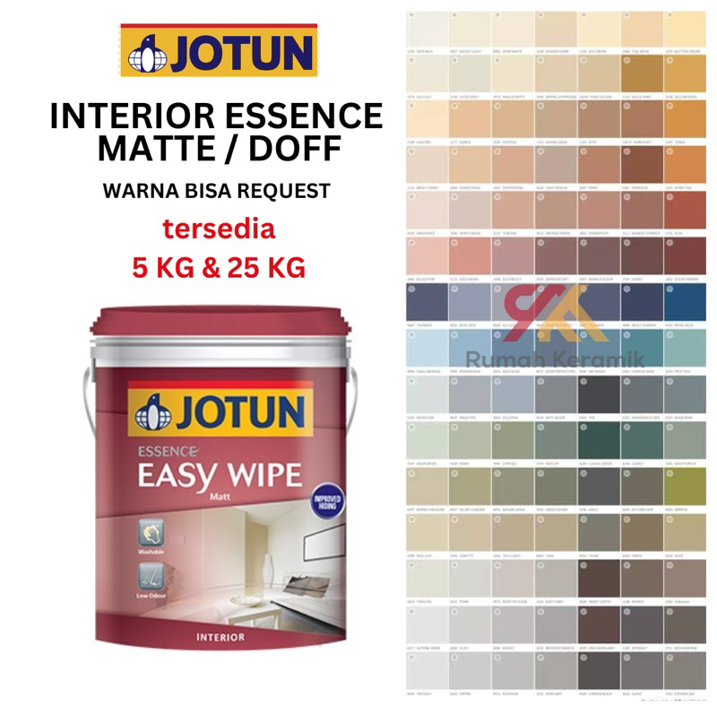 ESSENCE EASY WIPE DOFF Jotun Interior 5 KG & 25 KG | Cat Tembok Interior DOFF / Cat tembok Interior 