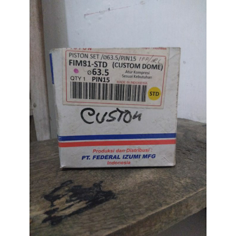 Piston / Seher Fim Custom Dome Mentah Pin 15 Diameter 64mm