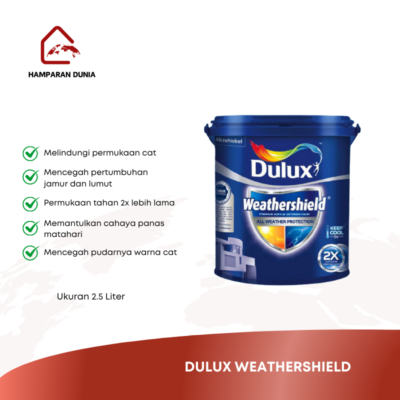DULUX WEATHERSHIELD - CAT TEMBOK 2.5LTR