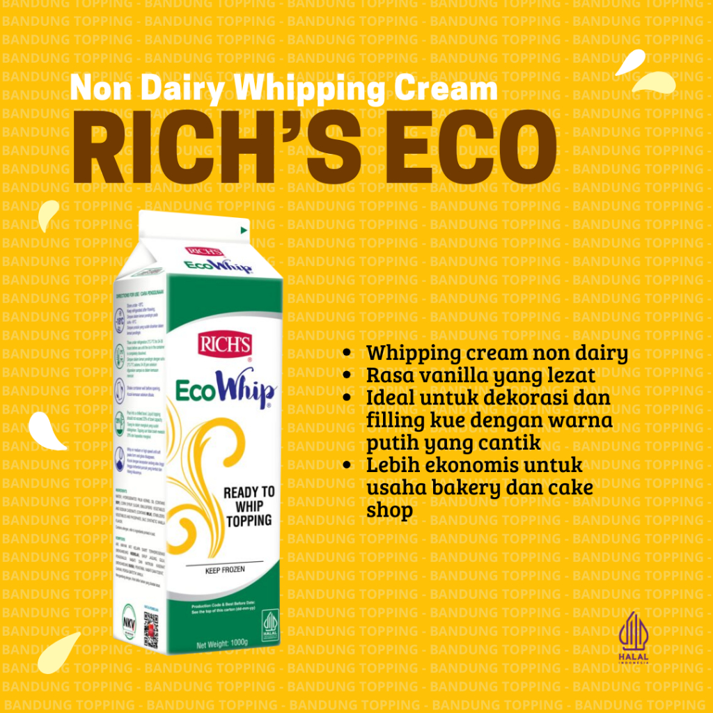

Rich Eco Whipped Cream | 1 Liter khusus instan
