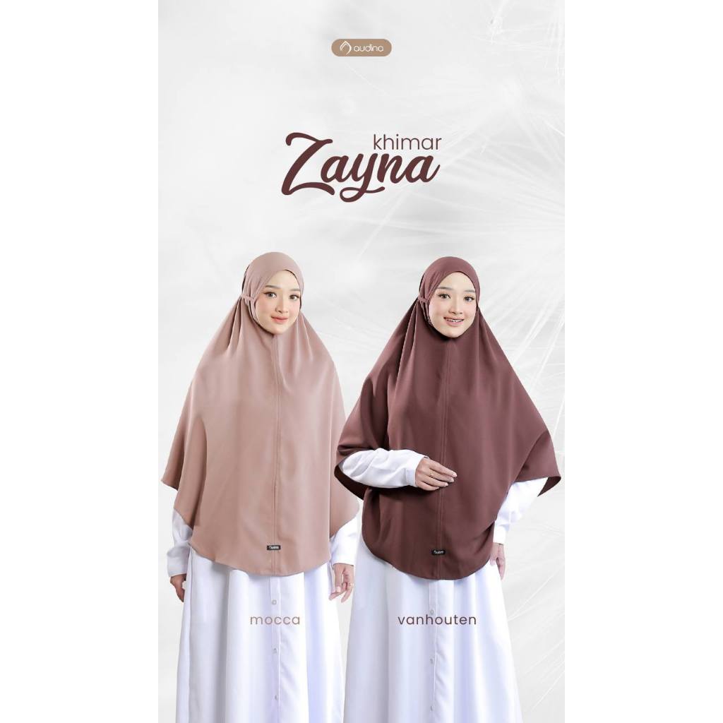 Khimar Zayna Jilbab Instan Jumbo Bergo Tali Premium Original Audina Hijab Syari