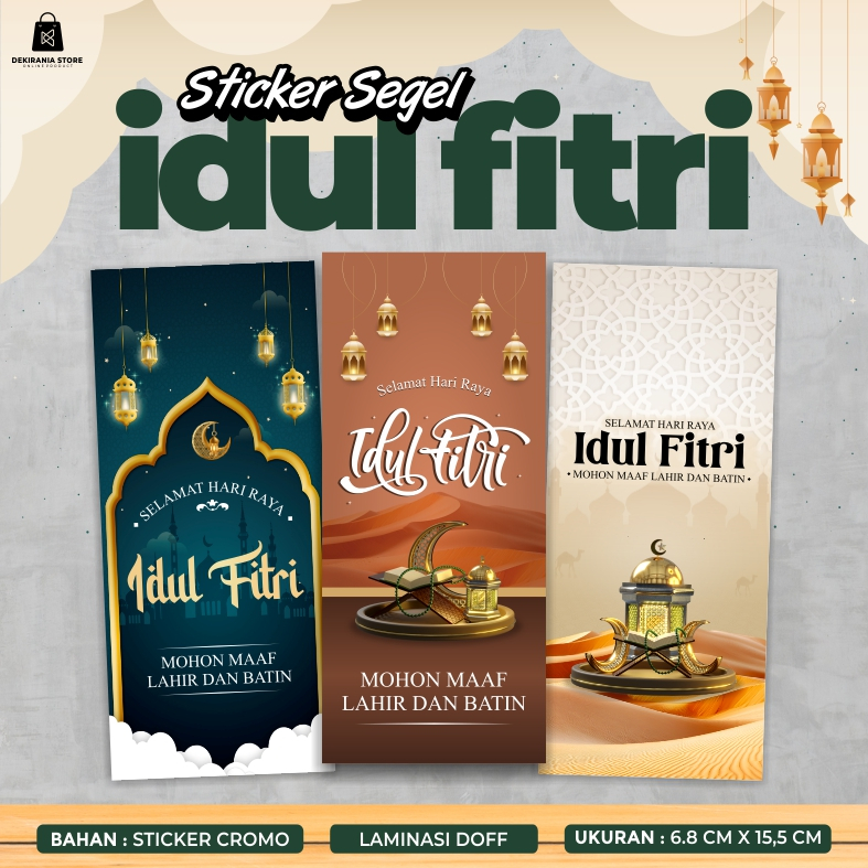 

[10pcs] Stiker Segel Idul Fitri / Sticker Box Lebaran / Kemasan Ramadan