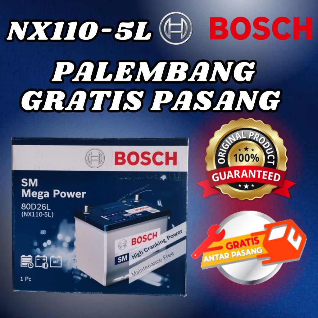 Aki mobil 70 Ah Pajero/ Isuzu Dmax/Aki Innova Diesel NX110-5L / Bosch MF 80D26L