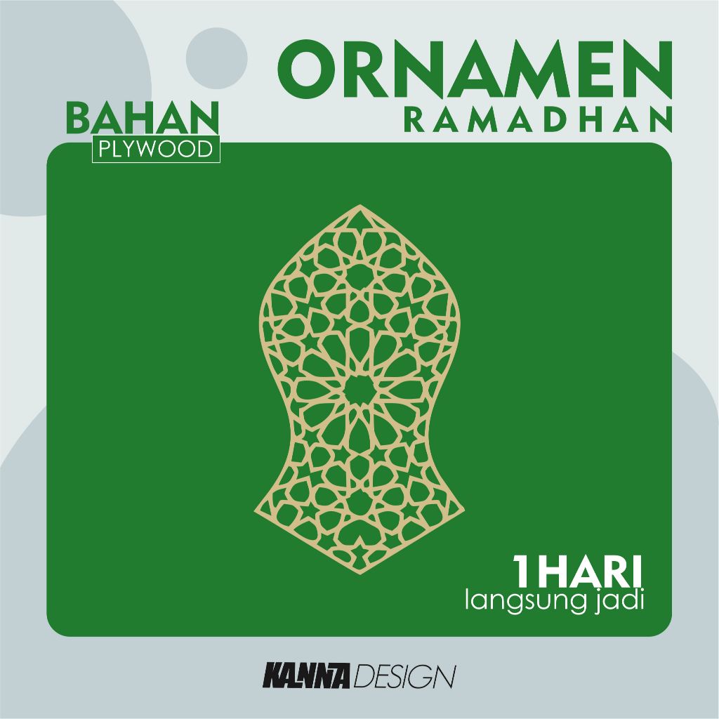 Hangtag hiasan ornamen lebaran bentuk terompah