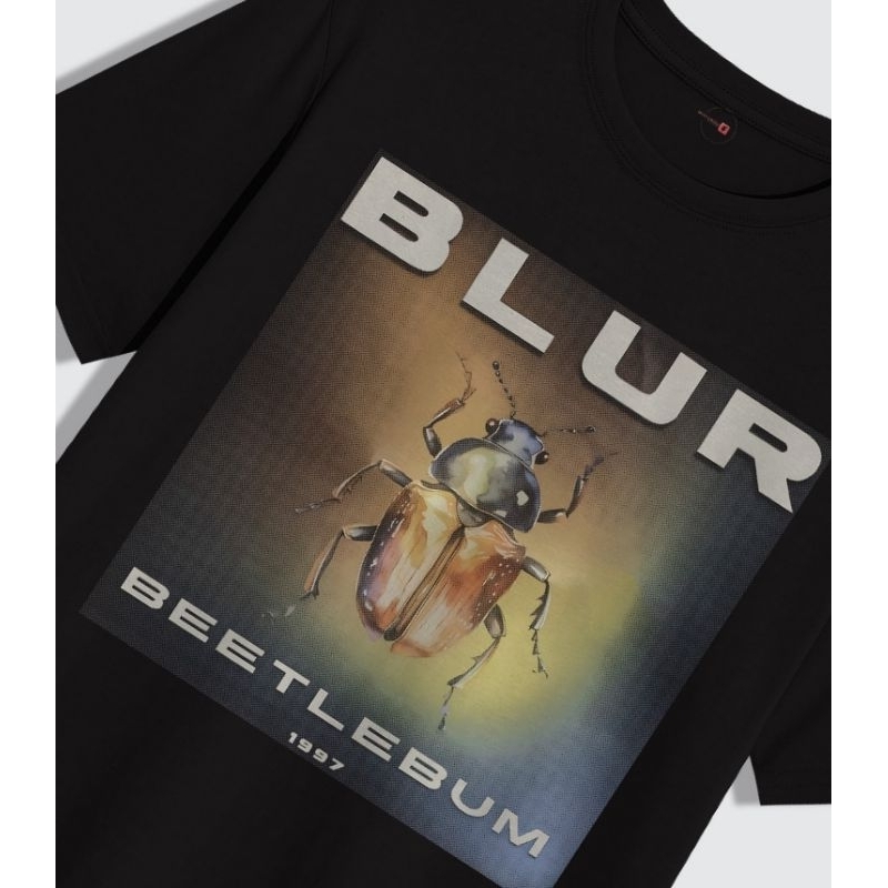 kaos band blur heavy weight cotton 16s built-up tanpa jahitan samping tag stitch supply