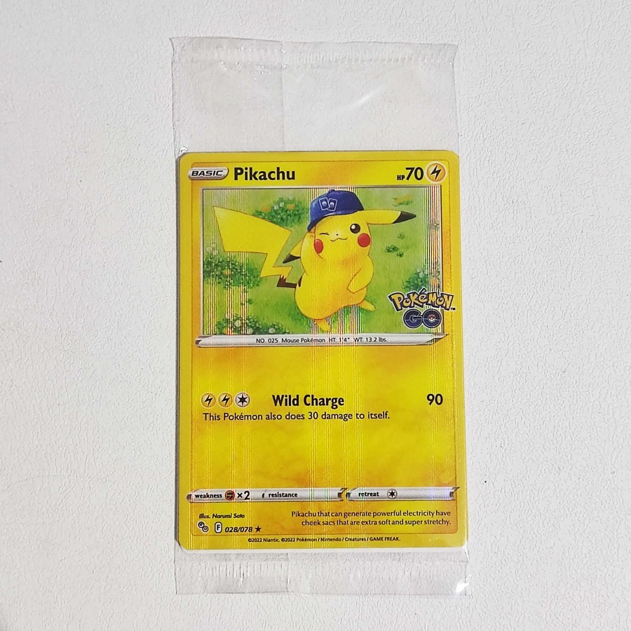 Pikachu (Sealed) 028/078 - Pokemon GO Holo Promo Pokemon Card English TCG