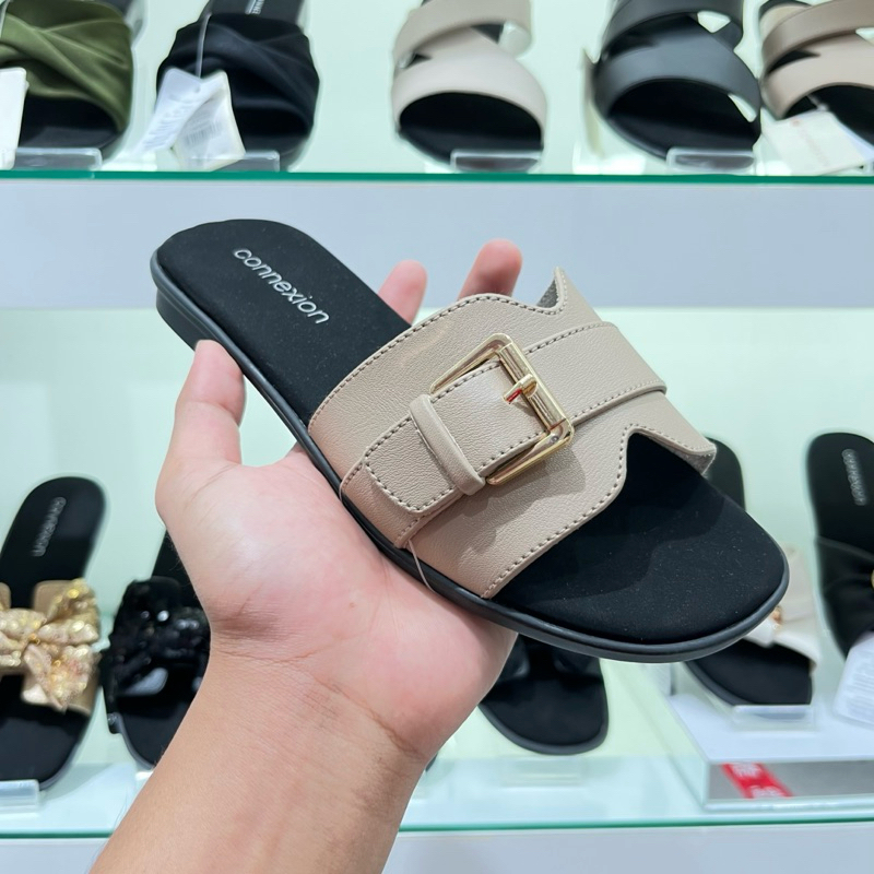 Sandal Slop Wanita C0NN3XI0N Model Flat Original By Matahari Department Store