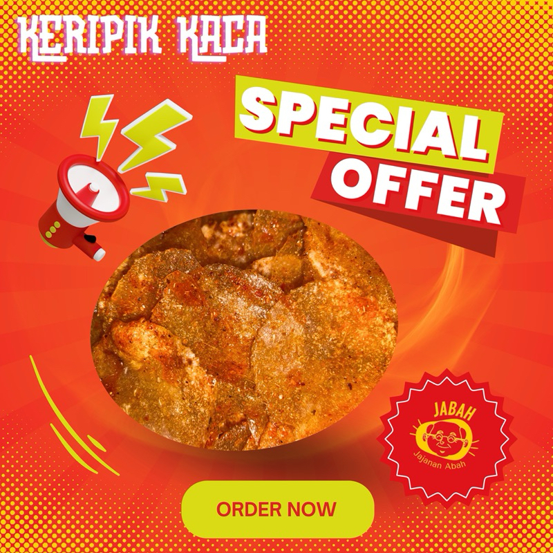 

KERIPIK KACA // JABAH // JAJANAN ABAH // Keripik Kerupuk Pedas Manis Original Seblak Kering