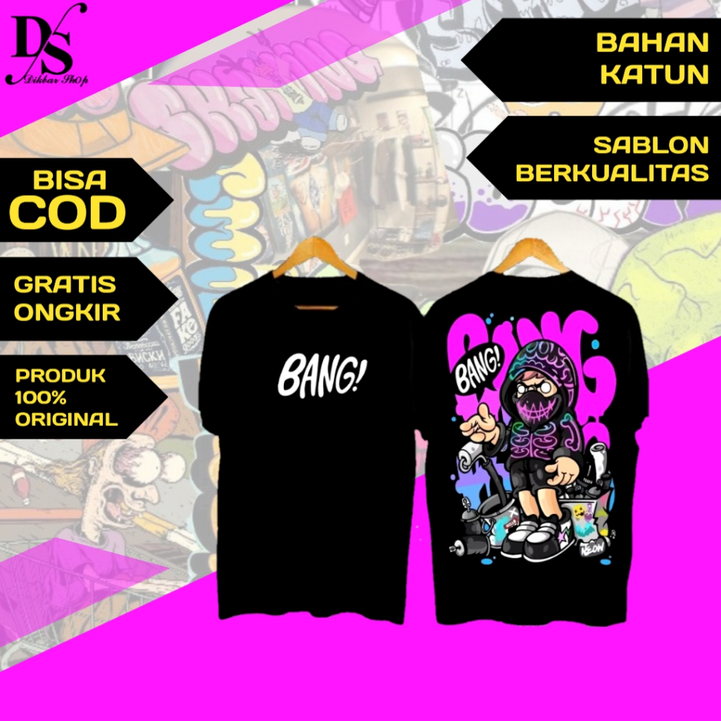 Baju kaos distro pria/wanita keren original BANG viral murah