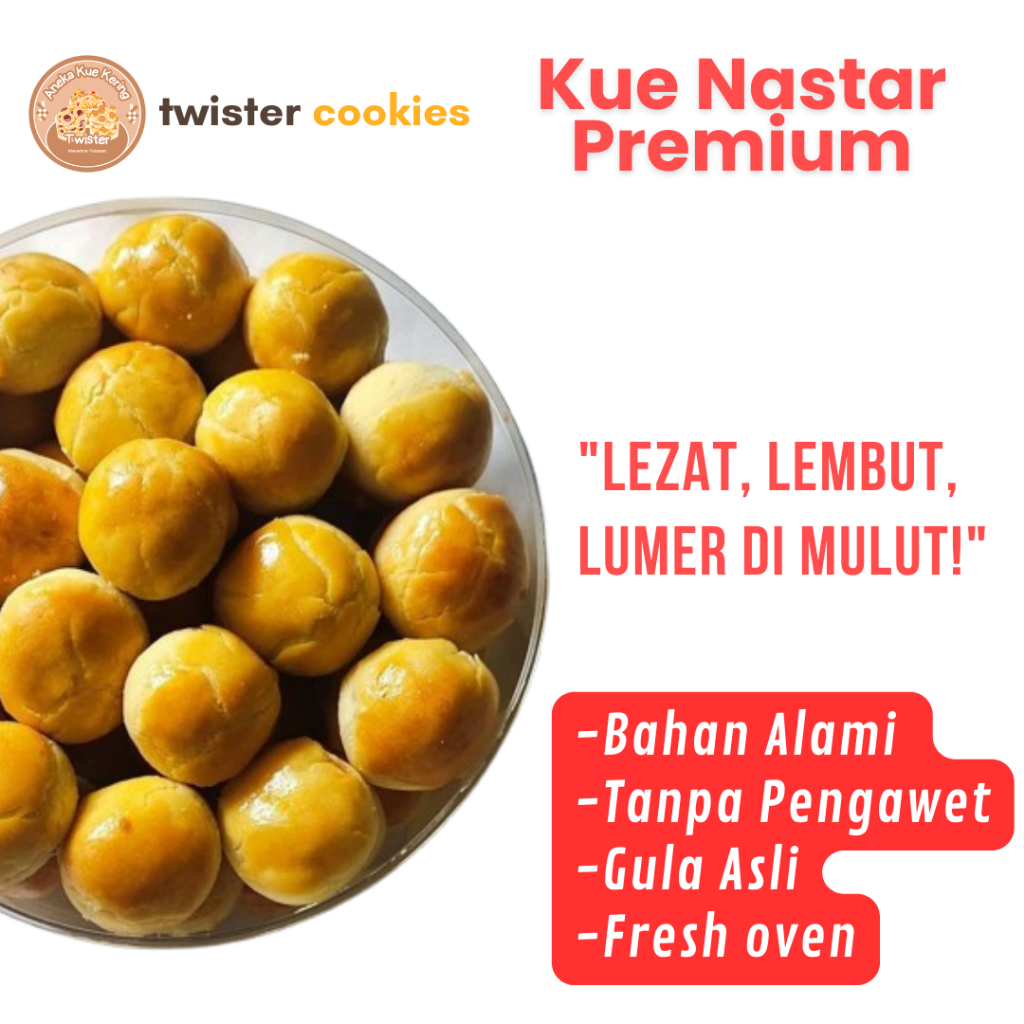 

Nastar Original Premium 250 gram (1/4 kg) | Kue Kering Nastar Klasik Isi Selai Nanas Asli Lumer Dimulut Kue kering lebaran