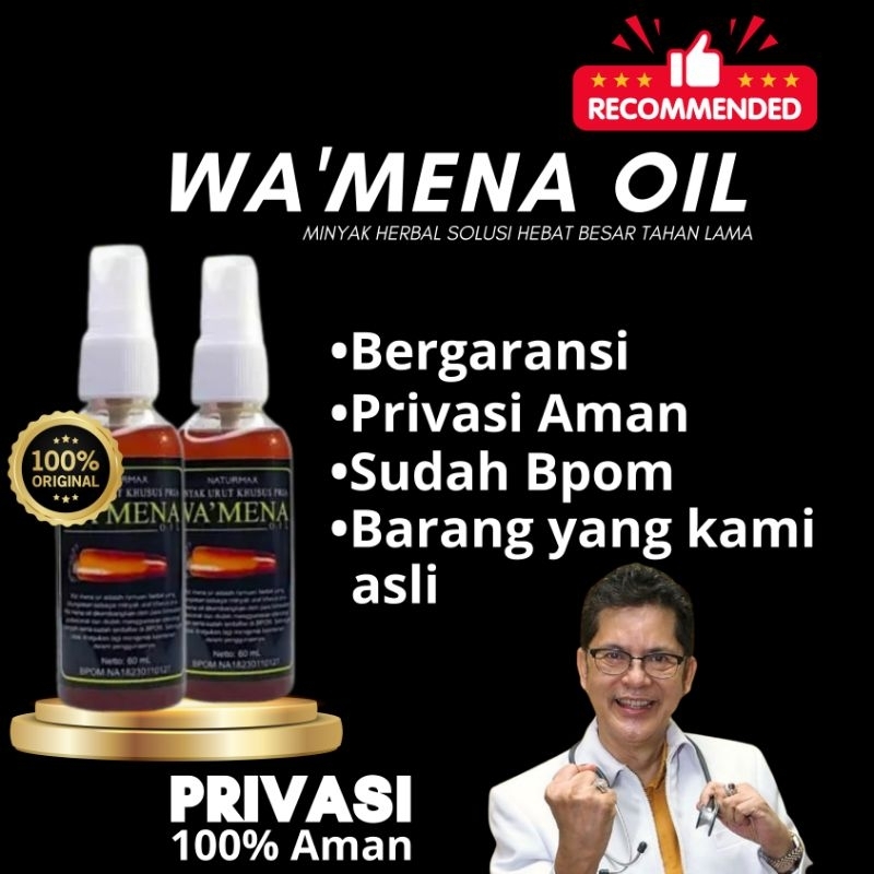 WA'MENA Asli Daun Tiga Jari 100% Original Pembesar Kelamin Pria_Kuat Tahan Lama Laki Laki