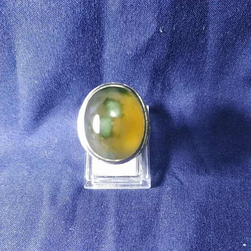 Natural Batu Idocrase Solar Lumut Boba angka 8 + Cincin