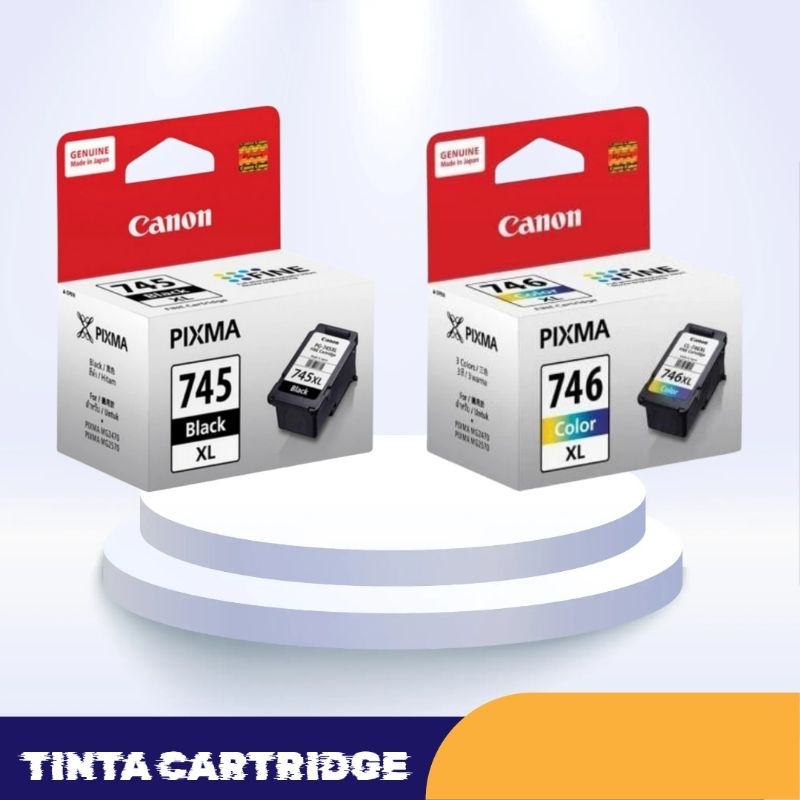 1 Paket Tinta Cartridge Canon PG-745xl Black + CL-746xl Colour Original Cartridge