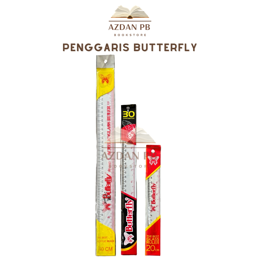 

Penggaris Butterfly (40 cm, 30 cm, 20 cm)