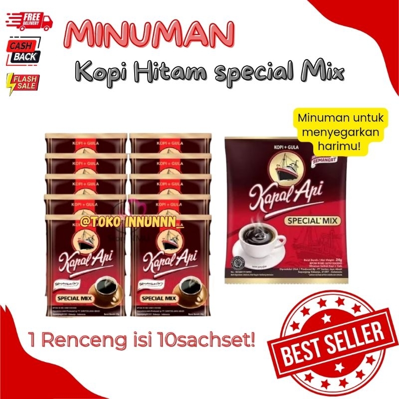 

GROSIR KOPI KAPAL API HITAM Dengan HARGA TERBAIK - COFFEE BUBUK Isi 1 RENCENG ISI 10 SACHSET