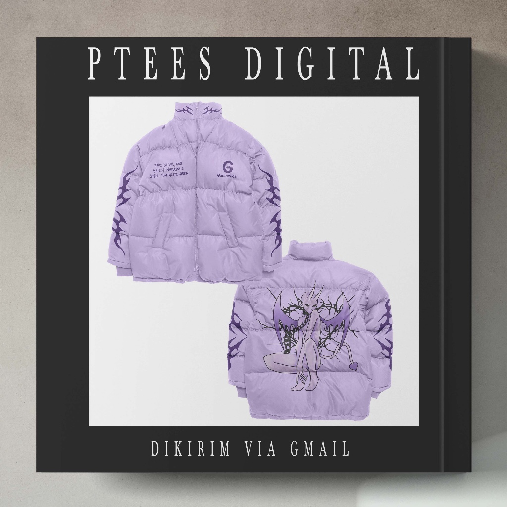 PD0676 - PUFFER JACKET - PSD PHOTOSHOP - TEMPLATE MOCKUPS - JAKET