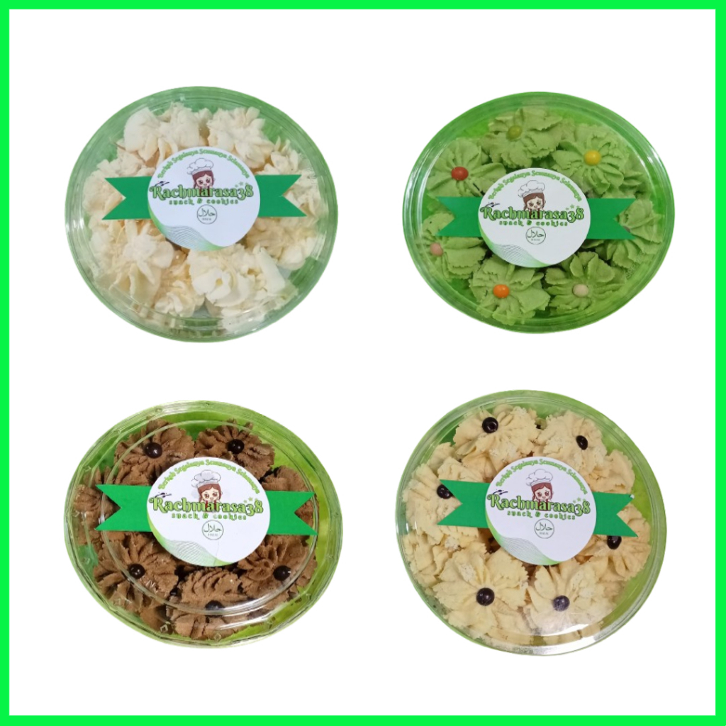 

Kue Lebaran Kue Kering Semprit Pandan Sagu Keju Semprit Original toples 250 Gram