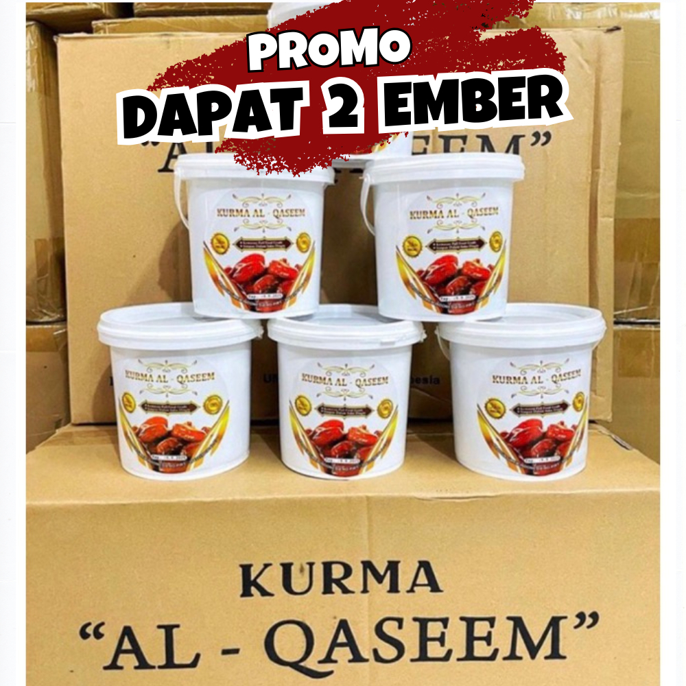 

TERMURAH BELI 1 GRATIS 1 ( 2 EMBER ) Kurma Sukari AL QASSIM Kurma Sukkari EMBER Grade A Premium
