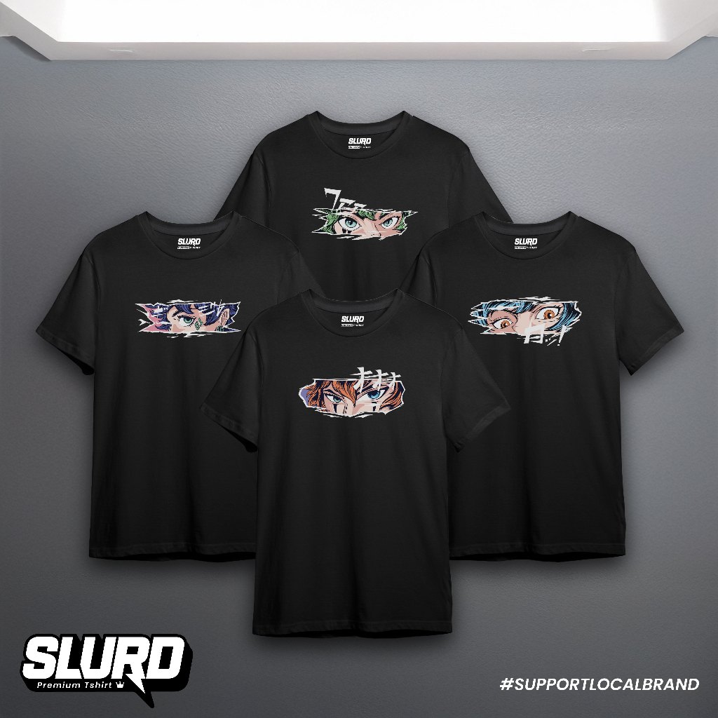 Kaos Anime Simpel | Mata Anime | Baju Sablon Keren | Distro