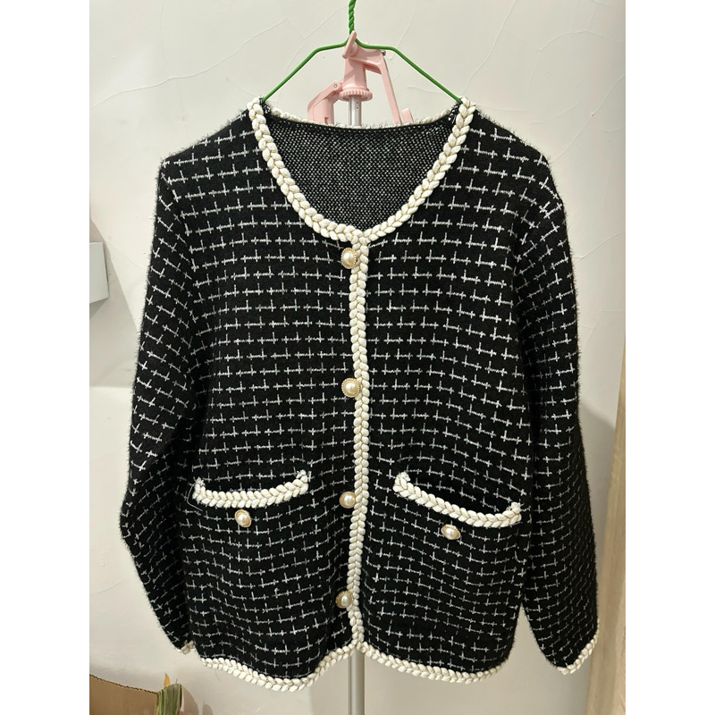 Knit Cardigan Rajut Premium Tweed