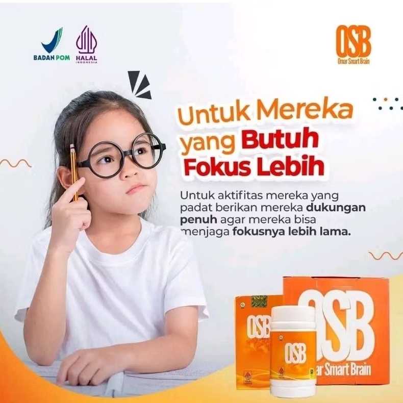 OSB KAPSUL Vitamin Otak Anak & Dewasa Vitamin kecerdasan daya ingat