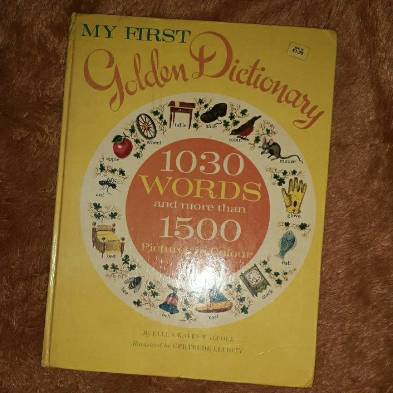 Buku Kamus Bergambar Cetakan Lawas Preloved - My First Golden Dictionary more than 1500 Pictures in 