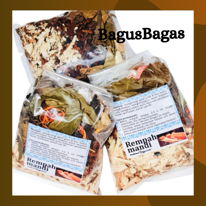 (2x Pakai BESAR) Rempah Mandi Tradisional Rempah Spa Berendam Rendam Mandi Uap GARAM Aromaterapi