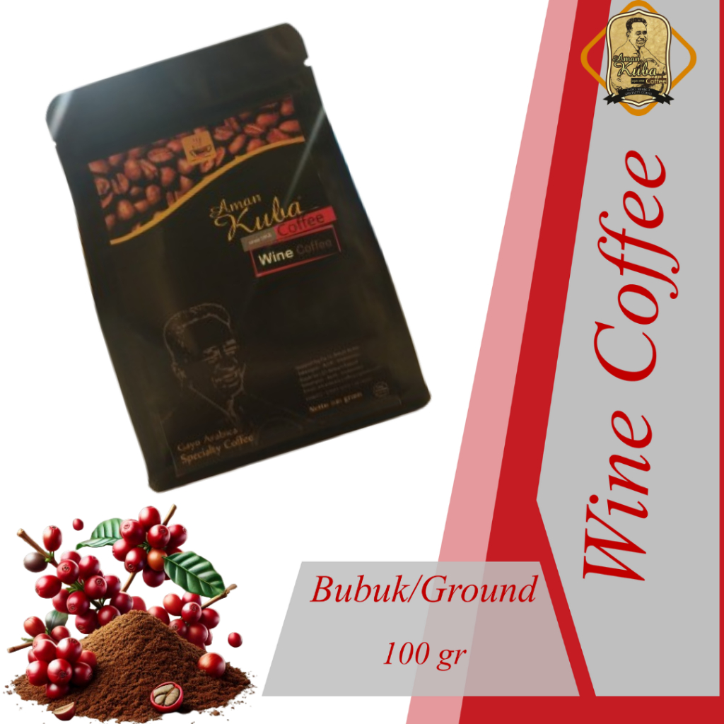 

Aman Kuba Coffee II Gayo Arabika Aceh Takengon Wine Coffee Fermentasi Alami II Bubuk II 100g