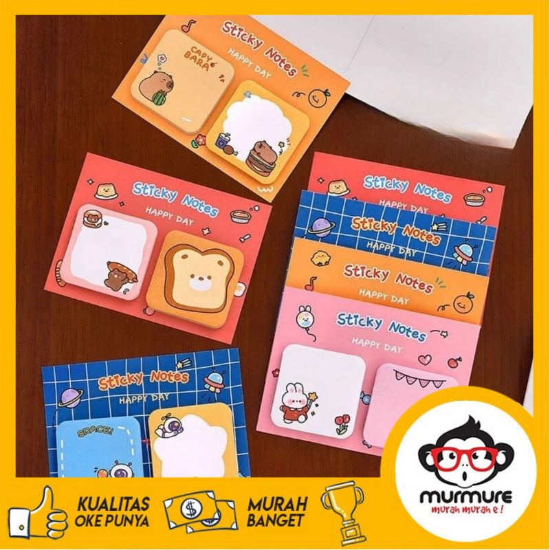 

MURMURE I STICKY NOTES ISI 60 LEMBAR MODEL KOTAK PERSEGI LUCU FULL COLOR STICK NOTE CATATAN TEMPEL BERWARNA HAPPY DAY CUTE AESTHETIC ESTETIK