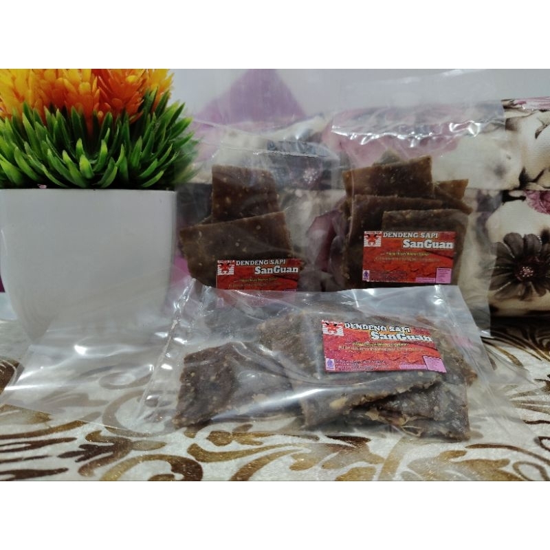 

Dendeng Sapi SanGuan, Daging sapi asli, kemasan 50g, goreng sebentar siap saji