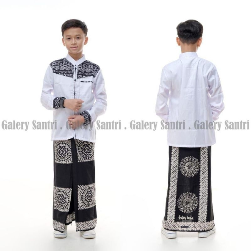 Setelan Koko sarung santri putra azzahir baju tanggung Koko remaja tanggung/ paket sunat/ hampers kh