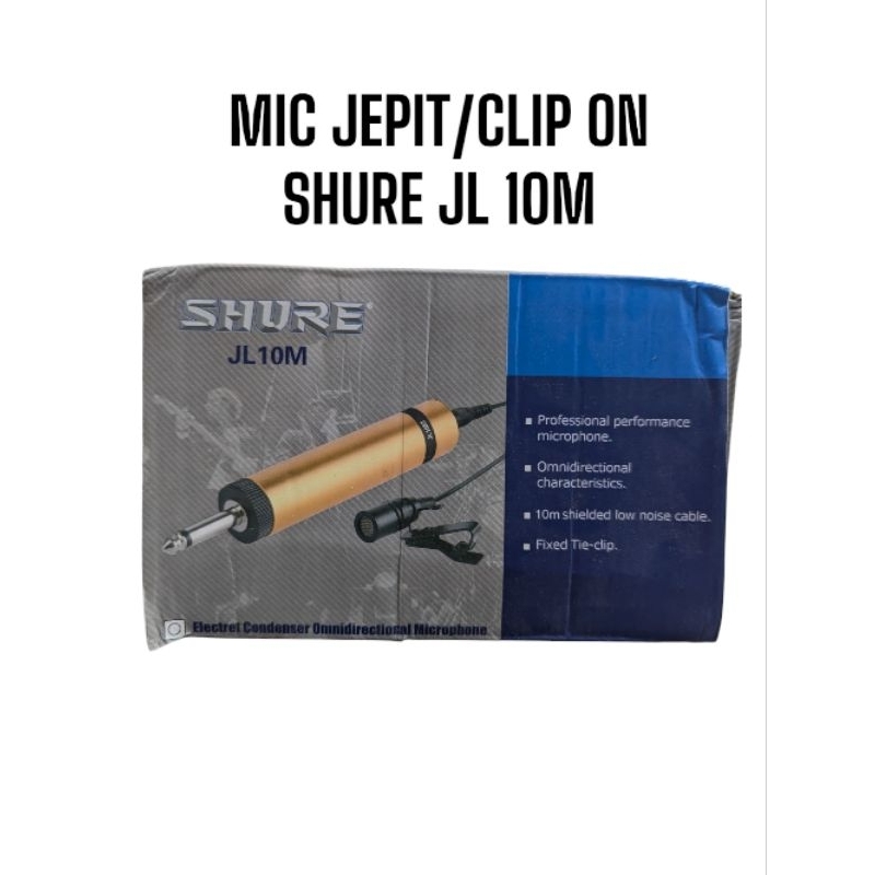 MIC JEPIT / CLIP ON SHURE JL 10M / MIC KABEL JEPIT CLIP ON SHURE