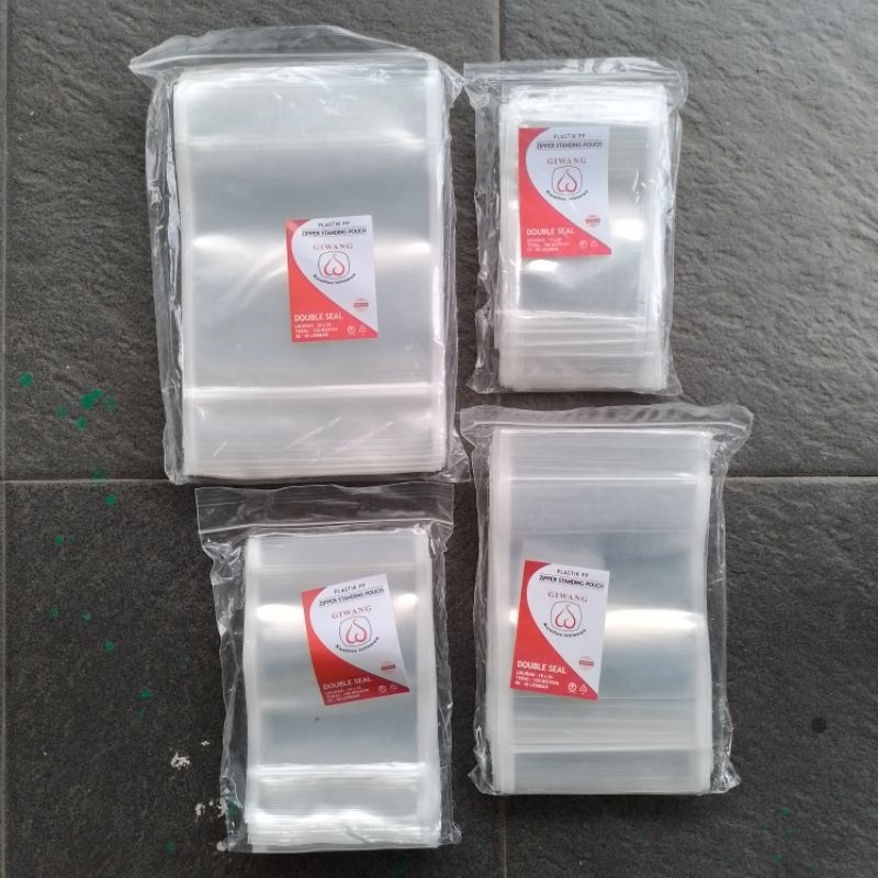Plastik Mika Standing Pouch Giwang | 9x15 | 10x17.6 | 12x20 | 14x22 | 16x24 | 16x32 | 20×29 ( Pak ) 