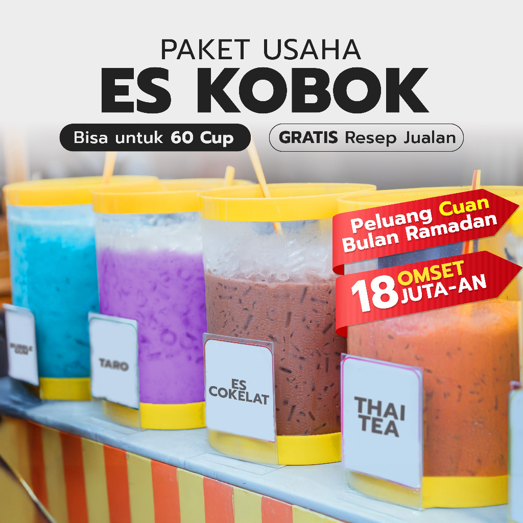 

PAKET USAHA BUBUK MINUMAN ES KOBOK / PAKET USAHA BUBUK MINUMAN ANEKA RASA / BUBUK MINUMAN VIRAL / BUBUK MINUMAN LARIS