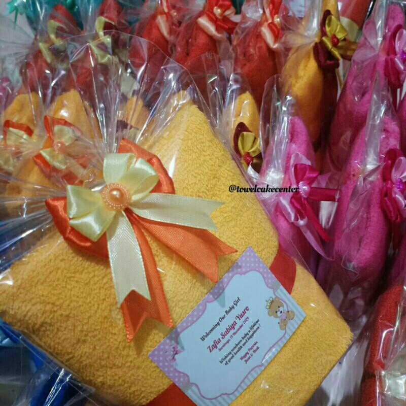 PO - Souvenir Handuk Olahraga Ukuran 35x80 - Souvenir Kelahiran Bayi - Souvenir Pernikahan - Souveni